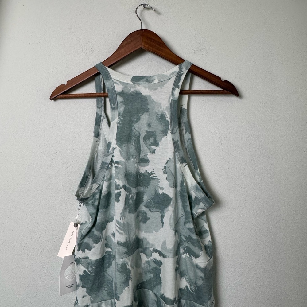 NWT Daily Practice by Anthropologie Half Pipe Mini Dress‎ in Green Motif Size L - Picture 9 of 13
